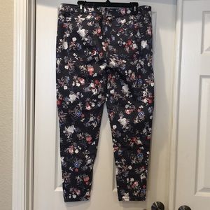 Floral Print Stretch Jeans